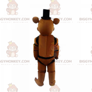 BIGGYMONKEY™ Maskotdräkt för tecknad karaktär - Björn med hatt