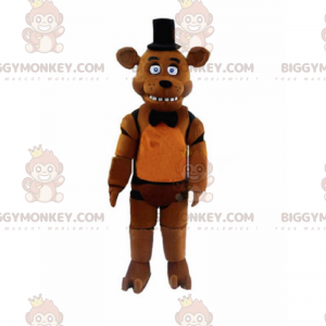 BIGGYMONKEY™ Cartoon-Charakter-Maskottchen-Kostüm – Bär mit Hut