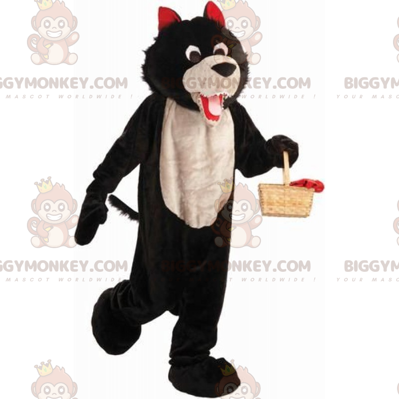 BIGGYMONKEY™-mascottekostuum Roodkapje-personage - Boze Wolf -