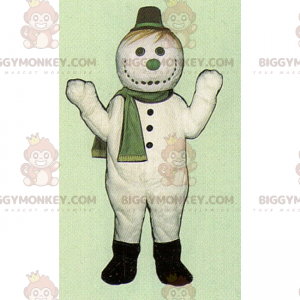 Kostým maskota zimní postavy BIGGYMONKEY™ – sněhulák –