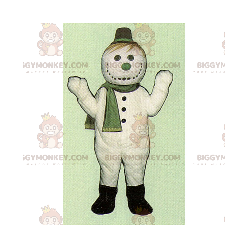 BIGGYMONKEY™ Costume da mascotte per personaggio invernale - Pupazzo di neve