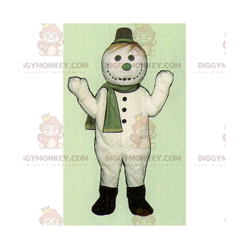 Kostium maskotki zimowej postaci BIGGYMONKEY™ — Bałwan -