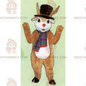 BIGGYMONKEY™ Winter-Charakter-Maskottchen-Kostüm – Rentier des
