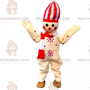 BIGGYMONKEY™ Maskotdräkt för semesterkaraktär - Candy Cane Man