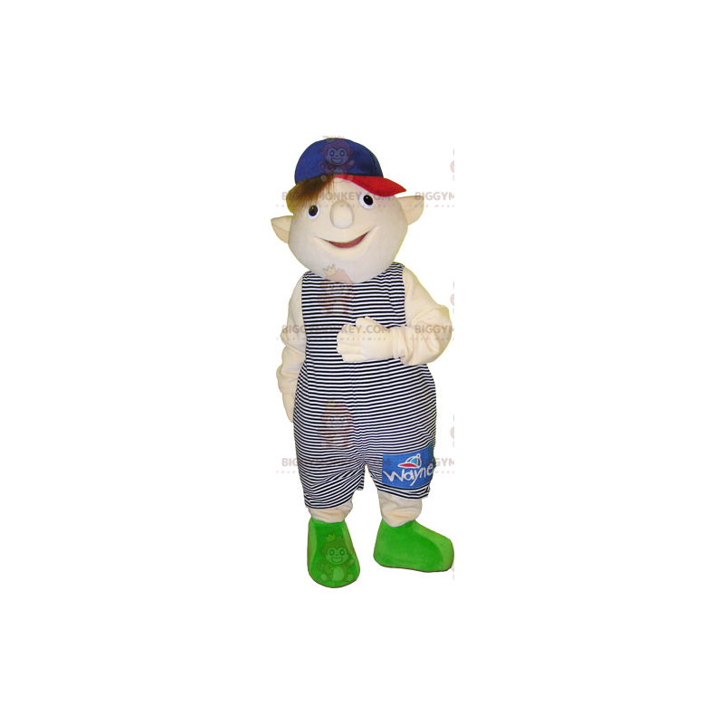 BIGGYMONKEY™-mascottekostuum voor kleine jongen in overall -