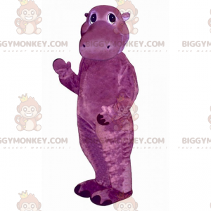 Disfraz de mascota de hipopótamo morado pequeño BIGGYMONKEY™ -