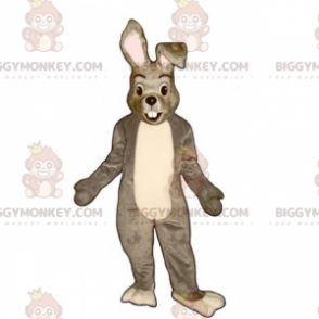 BIGGYMONKEY™ maskotdräkt för liten grå och vit kanin -