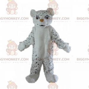 BIGGYMONKEY™ Mascottekostuum met kleine zwart-witte luipaard -