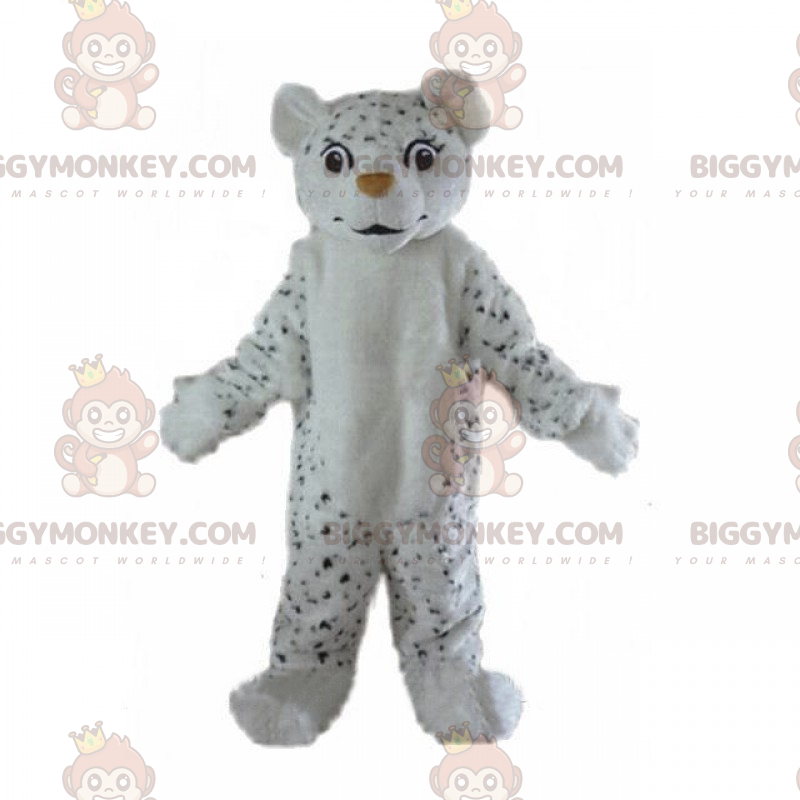 BIGGYMONKEY™ Little Black and White Leopard maskottiasu -