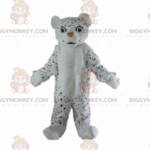 BIGGYMONKEY™ Disfraz de mascota de leopardo blanco y negro