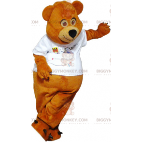 BIGGYMONKEY™ little bear mascot costume with white teeshirt –