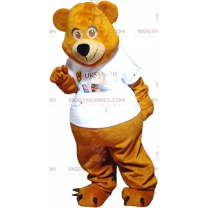 BIGGYMONKEY™ little bear mascot costume with white teeshirt –