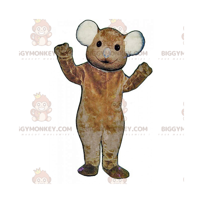 BIGGYMONKEY™ Costume da mascotte da orsetto bruno con orecchie