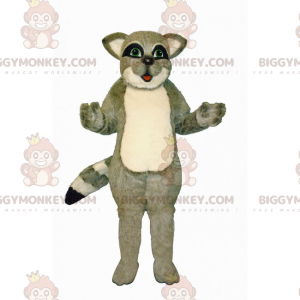 BIGGYMONKEY™ Little Grey Raccoon maskottiasu - Biggymonkey.com
