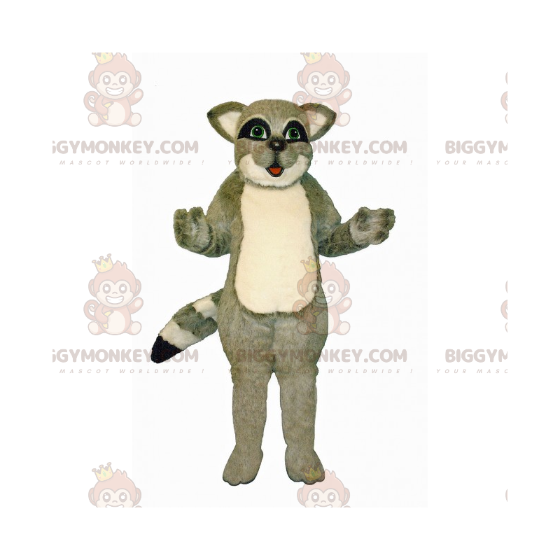 BIGGYMONKEY™ Costume da mascotte piccolo procione grigio -