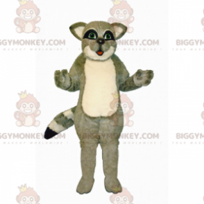 BIGGYMONKEY™ Costume da mascotte piccolo procione grigio -