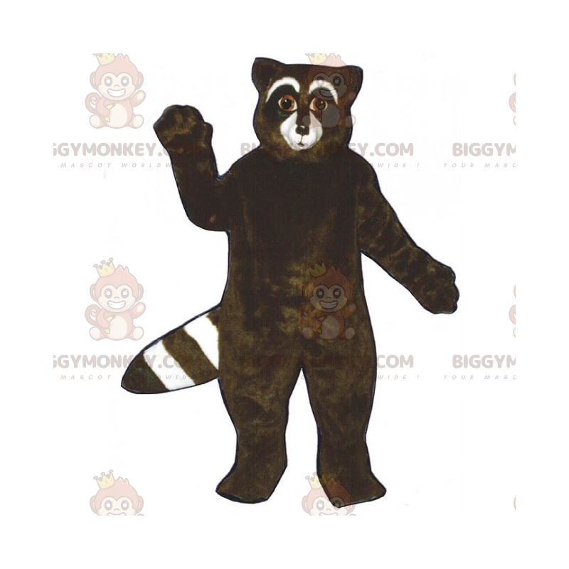 BIGGYMONKEY™ Schwarzes Waschbär-Maskottchen-Kostüm -