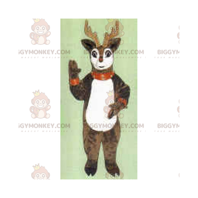 BIGGYMONKEY™ Weihnachts-Rentier-Maskottchen-Kostüm -