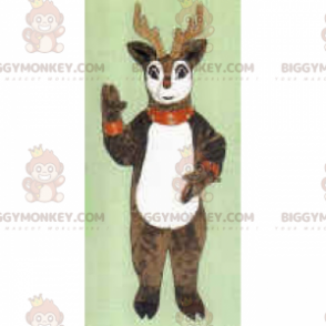 BIGGYMONKEY™ Weihnachts-Rentier-Maskottchen-Kostüm -