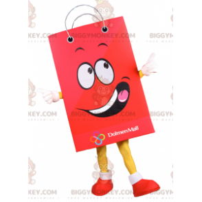 Costume de mascotte BIGGYMONKEY™ sac de shopping souriant -