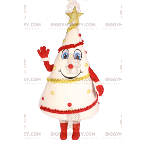 BIGGYMONKEY™ Costume mascotte albero di Natale bianco -