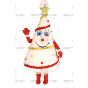 BIGGYMONKEY™ Costume mascotte albero di Natale bianco -