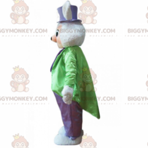 Στολή μασκότ ποντικιού BIGGYMONKEY™ σε πράσινη και μοβ στολή
