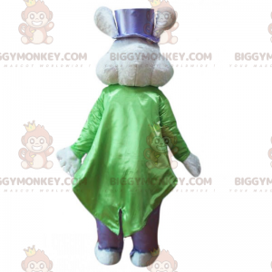 Kostium maskotki myszy BIGGYMONKEY™ w zielono-fioletowym stroju