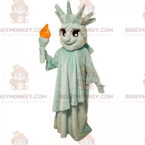 Traje de mascote BIGGYMONKEY™ Status of Liberty –