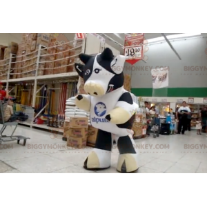 Disfraz de mascota vaca gigante blanca y negra BIGGYMONKEY™ -