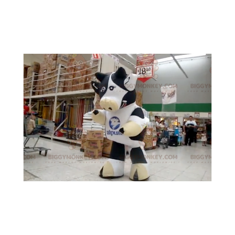 Giant Black and White Cow BIGGYMONKEY™ Mascot Costume -