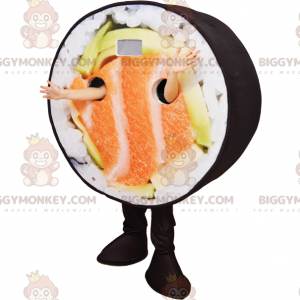 BIGGYMONKEY™ Lachs-Sushi-Maskottchen-Kostüm - Biggymonkey.com