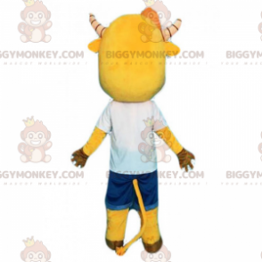 BIGGYMONKEY™ Disfraz de mascota de piel de vaca amarilla y