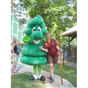 BIGGYMONKEY™ Costume mascotte albero gigante verde pupazzo di