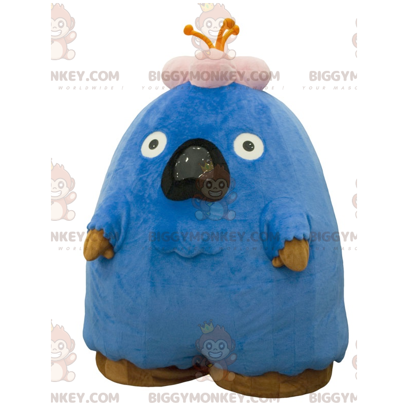 Στολή μασκότ BIGGYMONKEY™ Big Blue and Pink Monster Flank Man -