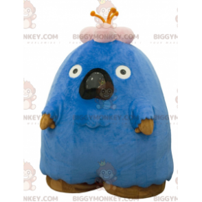 BIGGYMONKEY™ Maskottchen-Kostüm Big Blue und Pink Monster Flank