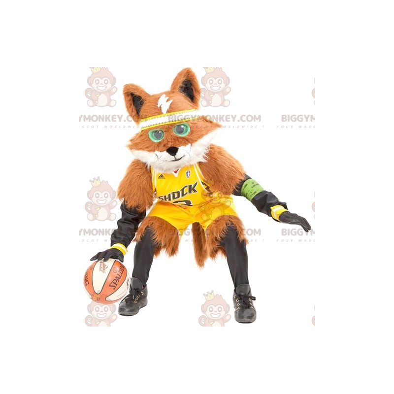 BIGGYMONKEY™ All Furry Orange och White Fox Maskotdräkt -