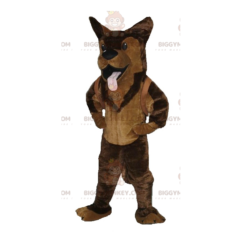 Brauner Hund Deutscher Schäferhund BIGGYMONKEY™ Maskottchen