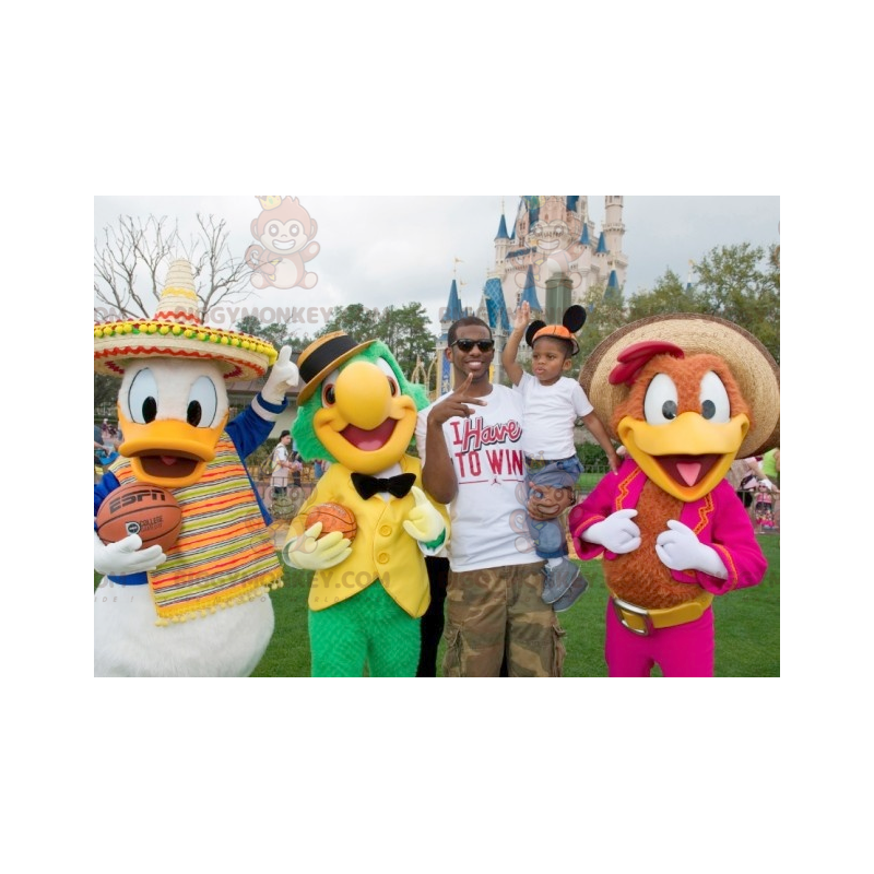 3 mascotas del Pato Donald de Disney de BIGGYMONKEY™ y 2