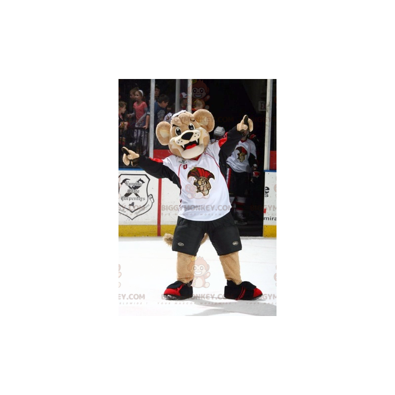 Brown Bear BIGGYMONKEY™ Mascot Costume In Sportswear -