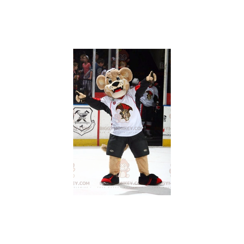 Kostým maskota medvěda hnědého BIGGYMONKEY™ ve sportovním