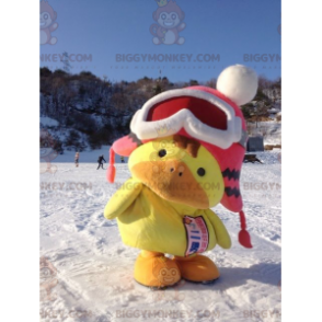 Traje de mascote Big Yellow Orange Chick BIGGYMONKEY™ com