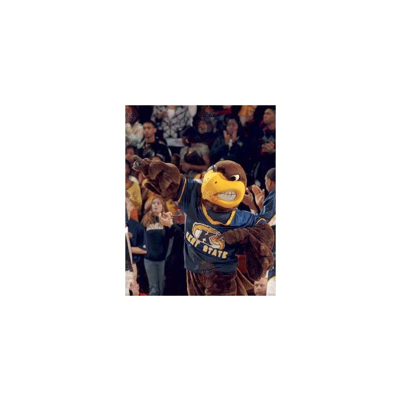 Fierce Looking Brown and Yellow Eagle BIGGYMONKEY™ Mascot