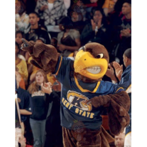 Fierce Looking Brown and Yellow Eagle BIGGYMONKEY™ Mascot