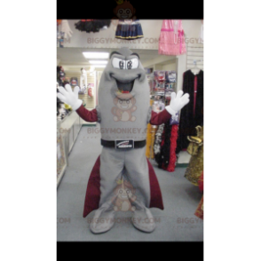 Very Proud Gray and Red Rocket BIGGYMONKEY™ Mascot Costume -