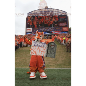 Zwart-wit oranje tijger BIGGYMONKEY™ mascottekostuum -