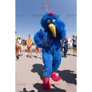 BIGGYMONKEY™ Costume da mascotte divertente uccello blu con