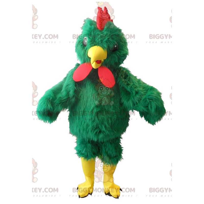 Giant Green Rooster BIGGYMONKEY™ maskottiasu - Biggymonkey.com