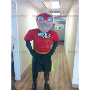 BIGGYMONKEY™ Superheld-mascottekostuum met futuristisch masker