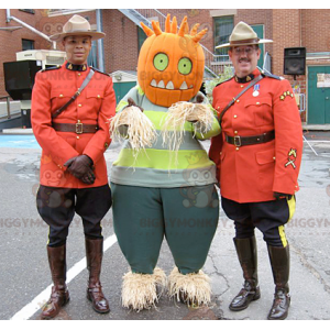 Costume da mascotte spaventapasseri testa di zucca BIGGYMONKEY™
